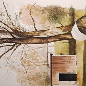 Sherman Groenke Original Watercolor Painting Signed #eshopchicago Rare Authentic